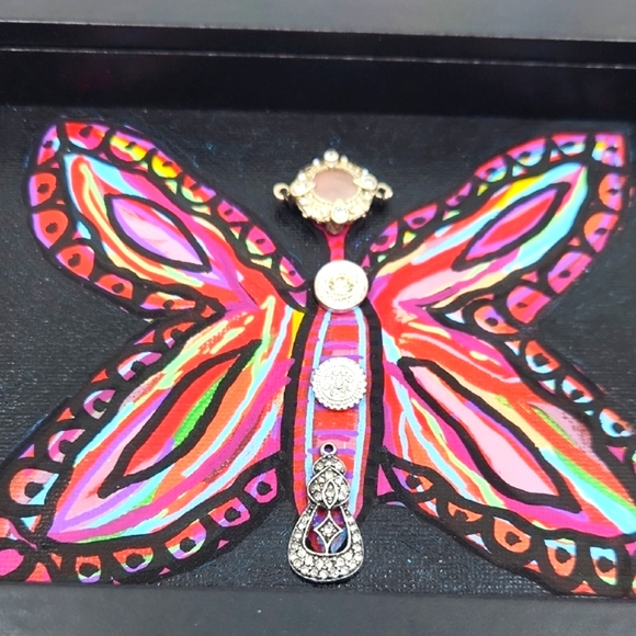 Original Mixed Media Art Colorful Butterfly - Picture 4 of 5